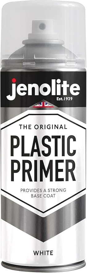 JENOLITE Plastic Primer Aerosol | WHITE | Premium Quality Durable Plastic Primer | Ideal for plastic garden furniture, planters & other hard plastics | 400ml (13.5 fl oz)