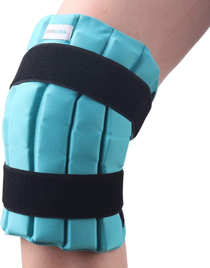 Comfcube Ice Pack for Knee After Surgery, 2 Hours Long Lasting Cold Pack for Knee Injuries, FSA Eligible, Cold Therapy Flexible Ice Pack for Pain Relief, Swelling, Surgery, ACL, Meniscus Tear