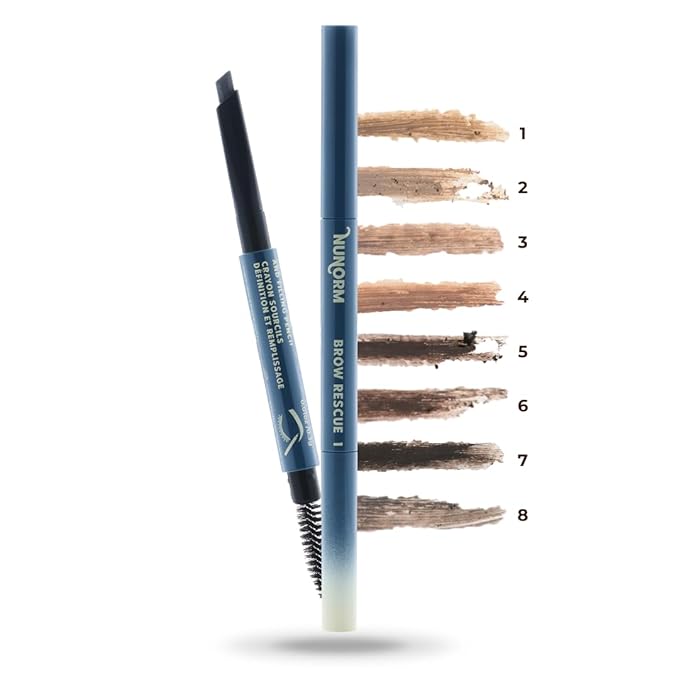 Brow Rescue Eyebrow Brush & Pencil for Men - Shape, Define & Fill In - Brow, Beard & Sideburn Filler Pen - Long-Lasting Formula (Coyotes)