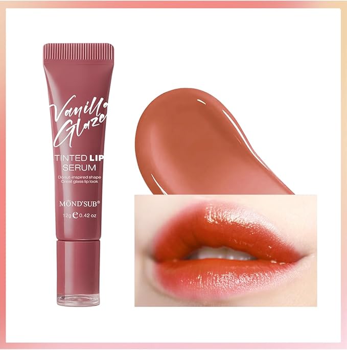 MOND'SUB Vanilla Glaze Tinted Lip Serum: Tinted Lip Balm & Lip Gloss for Women, Lip Oil-Infused Lip Balm Remedy