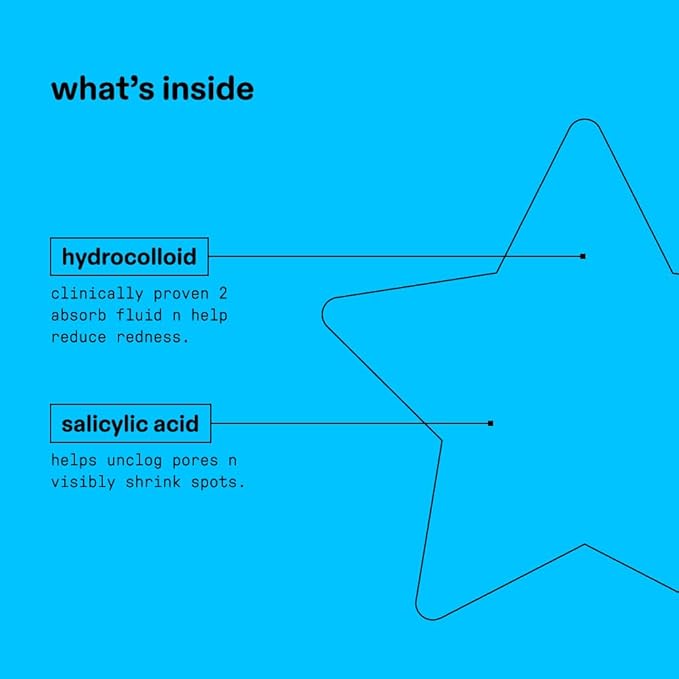 Starface Hydro-Star + Salicylic Acid BIG PACK, Hydrocolloid Patches With Salicylic Acid, Helps Visibly Shrink and Soothe Spots, Cute Star Shape (96 Count)