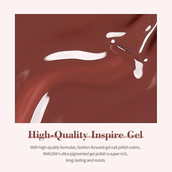 RARJSM Burgundy Red Gel Nail Polish Milky Dark Red GelPolish 15ml 1 Piece Neutral Classic Color Soak Off UV LED Cured Nail Gel Polish for Fall Winter Nail Art Manicure Salon DIY Home
