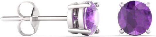 Diamondere Natural and Certified Gemstone Solitaire Petite Stud Earrings in 14K Solid Gold | 0.20 Carat Earrings for Women
