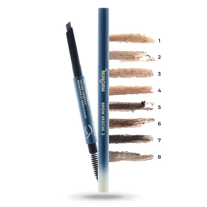 Brow Rescue Eyebrow Brush & Pencil for Men - Shape, Define & Fill In - Brow, Beard & Sideburn Filler Pen - Long-Lasting Formula (Wenge)