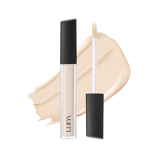 [NEW] AEKYUNGLUNA Long Lasting Tip Concealer 17N | Moisturizing Liquid Type | Full Coverage for Dark Circles, Fine Lines & Redness | Korean Makeup, 0.22 oz