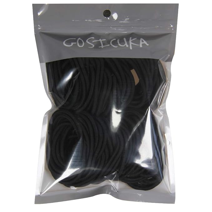 120 pcs Black Hair Elastic for Thick and Curly No Metal Hair Ties Value Pack (3mm)