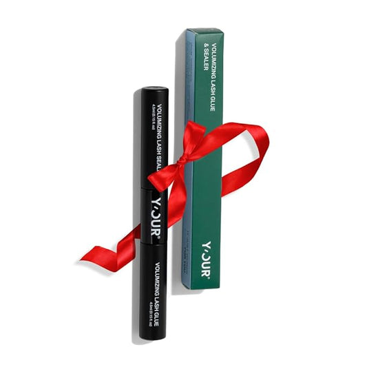 Y’OUR Voluminizing Lash Glue & Sealer: Waterproof, Long-Lasting Adhesive for Falsies & Clusters; Natural Look, No Irritation, Latex-Free, DIY Eyelash Extension at Home