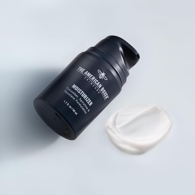Mens Face Moisturizer, Hydrates Dry Skin, Soothes Irritation, Eliminates Razor Burn & Redness, Daily Use Moisturizing Face Cream, Anti Aging & Anti Wrinkle, Fragrance Free, No Sticking, No Strong Odor