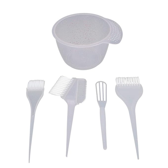 Ymiko Hair Bleach Kit, Professional Hair Dye Coloring Kit with Coloring Comb for Home and Salon Use (Transparent)