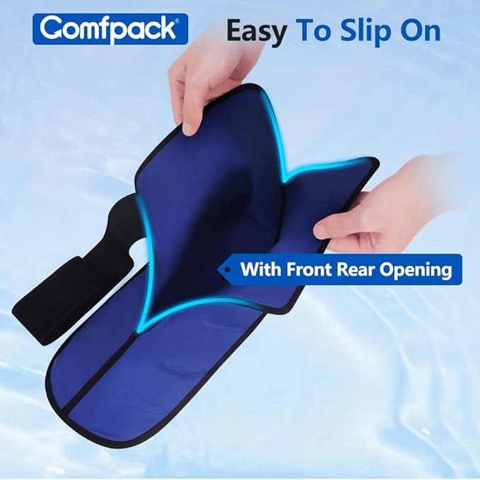 Comfpack Foot Ice Pack Wrap for Plantar Fasciitis Hot Cold Therapy Ice Boot for Foot After Surgery, Plantar Fasciitis, Achilles Tendonitis, Swelling, Heel Pain