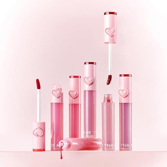 YNM Heart Jelling Tint, PAPAYA JELLING, Silicone Lip Brush Included, K-Beauty, Non-Sticky, Moisturizing, Smudge-Proof, Korean Lip Tint, Long-Lasting, Vivid Color, 0.09 oz