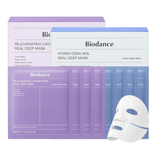 BIODANCE Barrier Rescue Duo: Caviar PDRN & Ceramide Panthenol Real Deep Overnight Gel Mask for Hydrating Plumping for Glass Skin, Korean Skin Care, Gifts for women, Skin Care Set