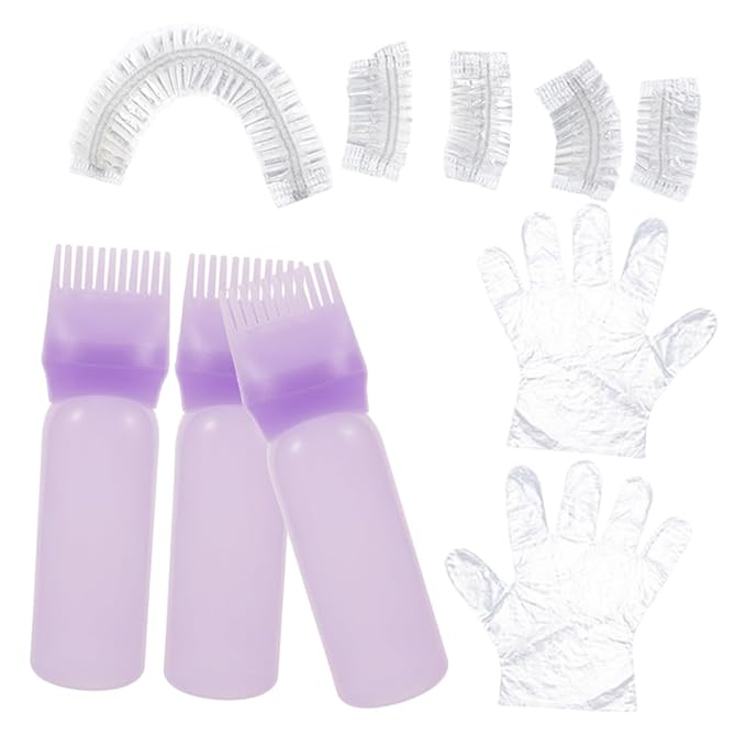 ASAKKURA Professional Hair Coloring Kit Hair Dyeing Tool Applicator Gloves Earmuffs for Home Salon