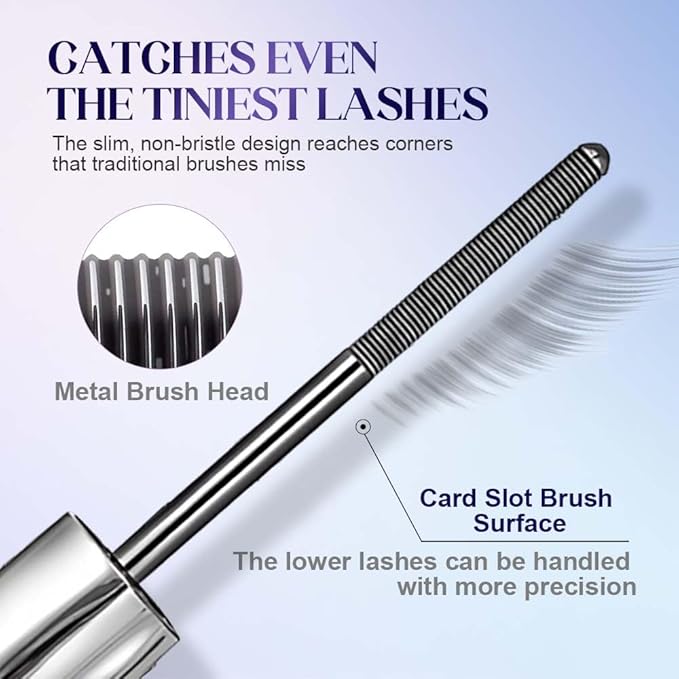 Iron Wand Mascara, 2026 New Tubular Eyelash Primer, 3D WaterproofLong Curling Mascara, Natural And Non-Smudged Eyelash Primer (Black)