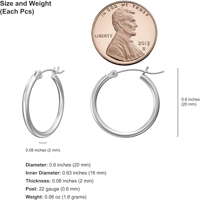 Gacimy Gold Hoop Earrings for Women 14K Real Gold Plated Hoops with 925 Sterling Silver Post