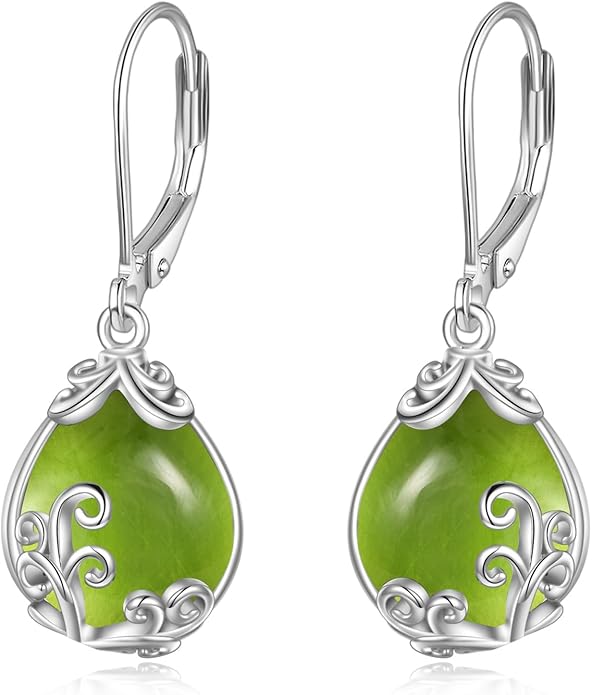 POPLYKE Celtic Filigree Teardrop Drop Dangle Earrings Sterling Silver Leverback Earrings Jewelry for Women