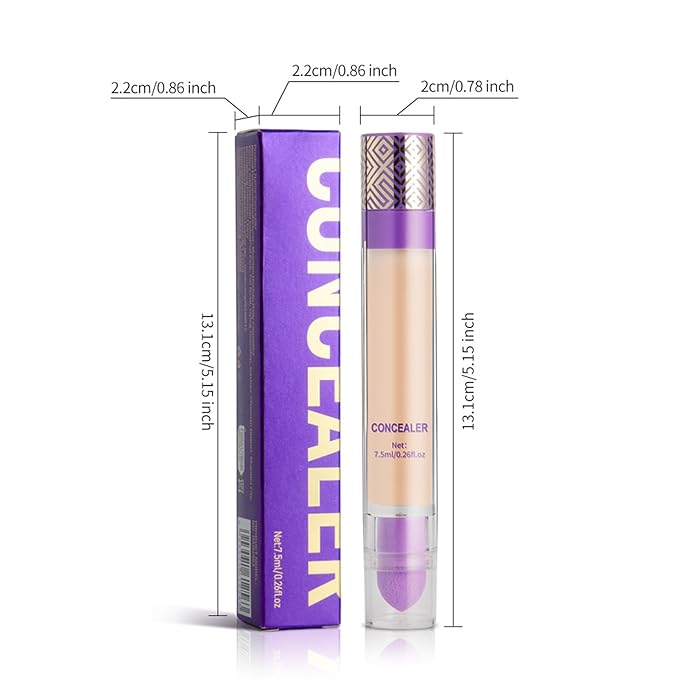 Concealer Makeup - Concealer Stick, Full Coverage with Creamy Finish Concealer Stick | Moisturizing Concealer Stick, Brighter Buildable Color Complexion Makeup Corrector for Men Women Adults
