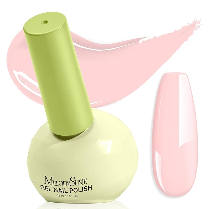 MelodySusie Highly Pigmented Gel Nail Polish, 0.56 Fl Oz Soak Off UV LED Pink Gel Polish, Plant-Based Formula, 16.5ml Tilt-and-Stand Bottle, TPO & HEMA Free, Gift for Nail Art at Home & Salon