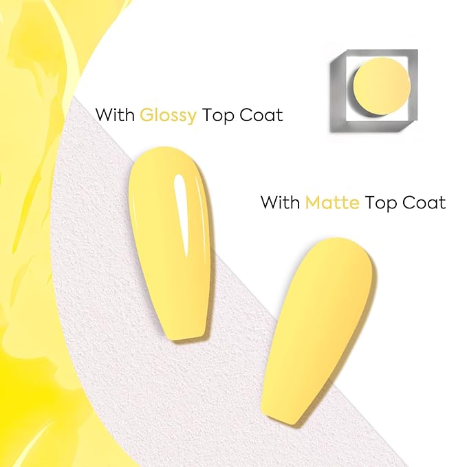 VENALISA Yellow Gel Nail Polish 1 Pcs Bright Yellow Color Summer Gel Polish Soak Off DIY at Home Manicure Salon Nail Art For Girls Women