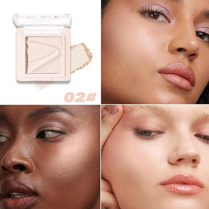 Contour & Highlighter Palette - Nude Pink Beige White Clear Natural Brightening, Non-Cakey Satin Finish for Flawless Sculpting (02# Nude Pink)