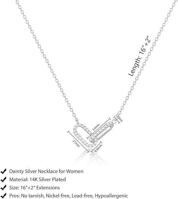 Luxval Diamond Pendant Gold Necklace for Women，Dainty 18k Gold Plated Choker Necklaces Simple Gold Jewelry Gifts for Women Girls
