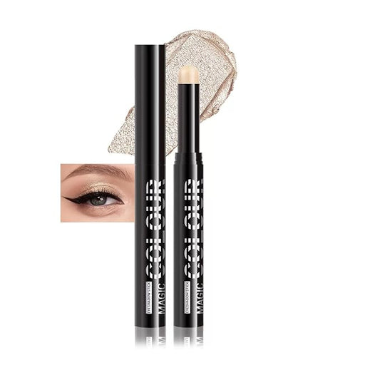 Instant Set Cream Eyeshadow Crayon, Shimmer Glitter, Waterproof, Creamy Texture, Perfect for Travel & Daily Makeup, Multiple Shades Available (10#)