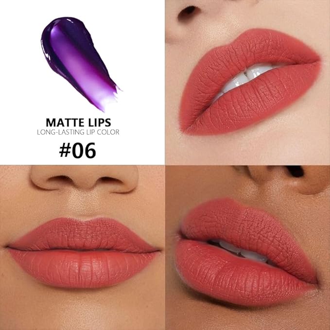evpct Orange Red Peel Off Lip Stain Tints, Liquid Lipstick Lip Stain Long Lasting Waterproof for Women, Non-stick Cup Lipstick Peel Off Highly Pigmented Not Faded Smudge-proof Easy to Apply, 06#