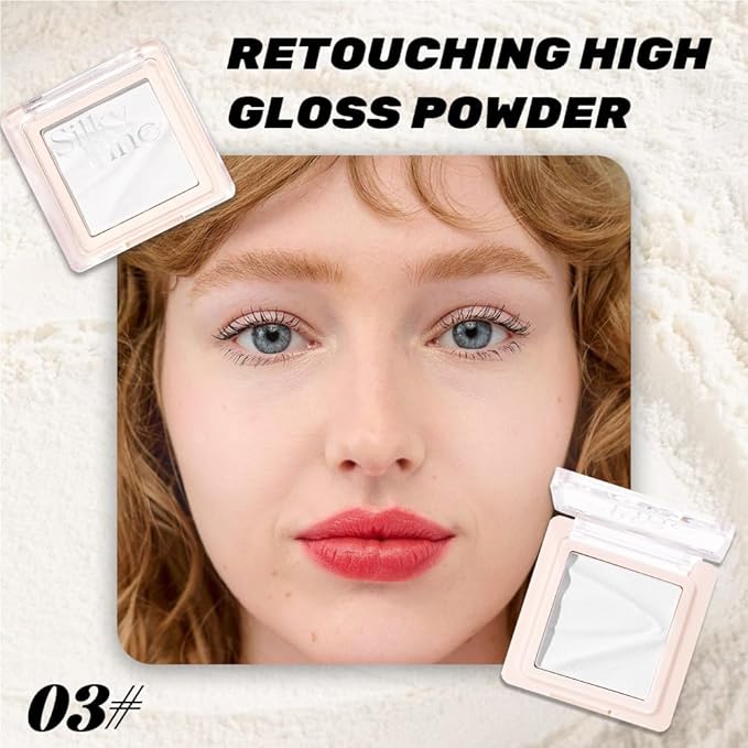 Contour & Highlighter Palette - Nude Pink Beige White Clear Natural Brightening, Non-Cakey Satin Finish for Flawless Sculpting (03# Clear White)