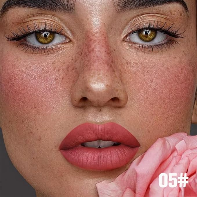 evpct Brownish Red Peel Off Lip Stain Tints with Tweezer, Matte Liquid Lipstick Lip Stain Long Lasting Waterproof for Women Non-stick Cup Lipstick Peel Off High Pigmented Smudge-proof Easy Apply, 05#