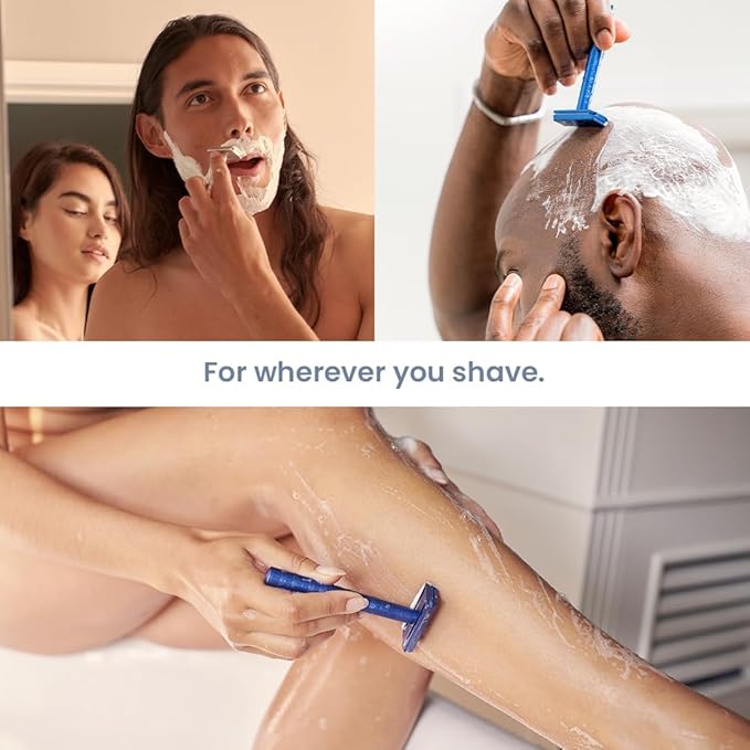 Henson Shaving Razor - Jet Black Double Edge Safety Razor with 5 Spare Blades - 30° Angled Precision With Superior Blade Rigidity- Reusable Single Blade Razors For Men and Women - Mild Aggression