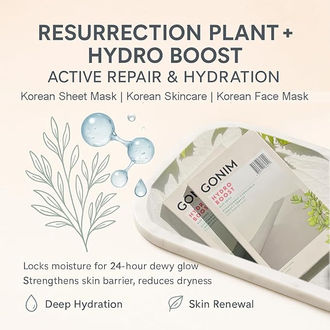 GONIM Face Mask Korean Skin Care with Hyaluronic Acid Serum, Vitamin C, Collagen Activation-Hydrating Face Masks Skincare, Anti Aging & Moisturizing Sheet Mask for All Skin Korean Face Mask 30mlx20pcs
