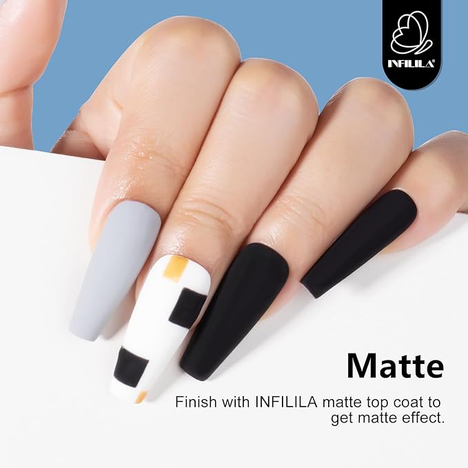 NXJ INFILILA White Gel Nail Polish, 15ML Soak Off White UV Gel Nail Polish, One-Stroke Coloring Gift for Women Art Manicure Salon DIY Design Decoration at Home S02