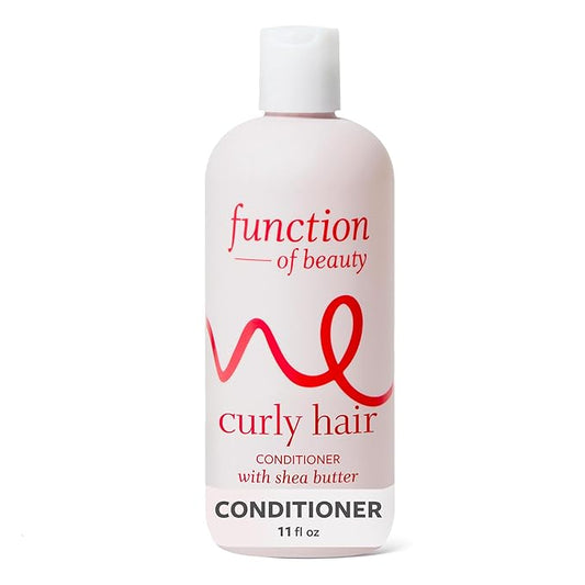 Function of Beauty Curly Hair Conditioner - Sulfate-Free Conditioner for Natural Curls & Bounce - Curl Defining, Hydrating & Moisturizing with Shea Butter - Dry & Dull Hair Care Products