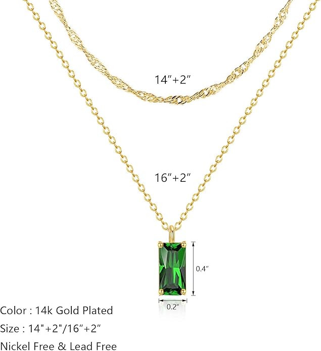 Luxval Diamond Pendant Gold Necklace for Women，Dainty 18k Gold Plated Choker Necklaces Simple Gold Jewelry Gifts for Women Girls