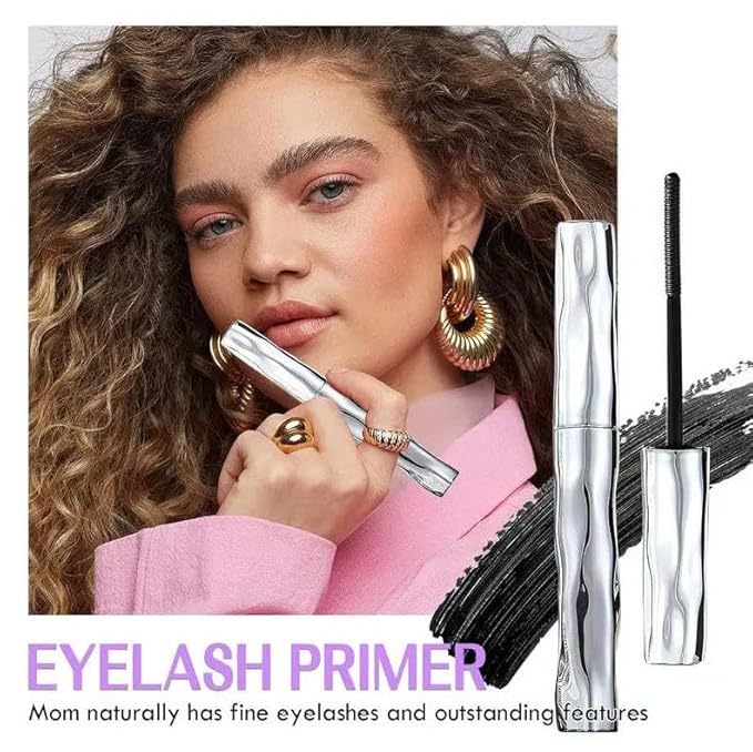 Eyelash Primer,Tubular Eyelash Primer,NEW Waterproof & Sweatproof Lengthening & Curling Mascara,Ultimate Mascara Set for Lengthening and Curling,Natural And Non-Smudged (3PCS)