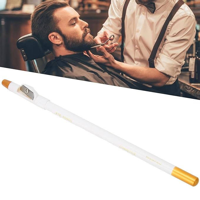 Beard Pencil Filler - Professional Beard Care Kit with Shaping Tool for Styling and Liner (White)