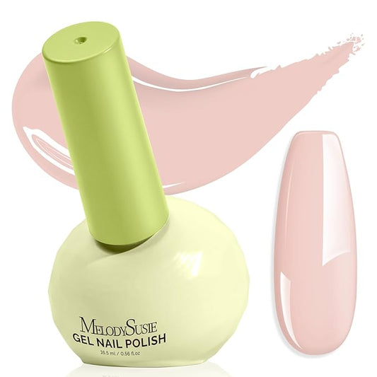 MelodySusie Highly Pigmented Gel Nail Polish, 0.56 Fl Oz Soak Off UV LED Nude Gel Polish, Plant-Based Formula, 16.5ml Tilt-and-Stand Bottle, TPO & HEMA Free, Gift for Nail Art at Home & Salon
