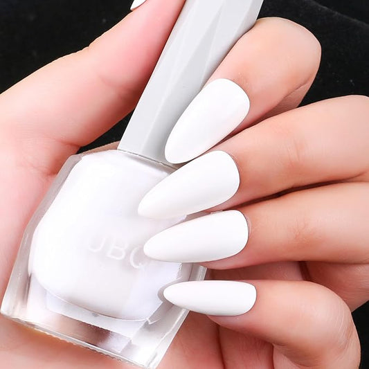 Major Dijit Quick Dry Nail Polish 12ml/0.41fl oz White Regular Lacquer Fast Drying & Long Lasting Polish Art Effect for Salon