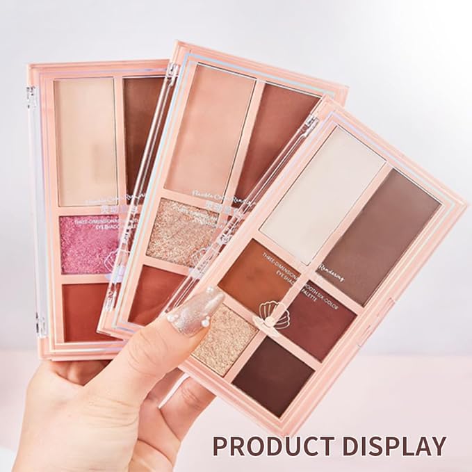 Eyeshadow Palette, Soft Matte & Romantic Shimmer, High Pigment, Smooth Texture, Easy to Blend, No Fallout, Can Be Used, Eyelids, and Nose for a More Radiant, Clear, and Flawless Finish-1#