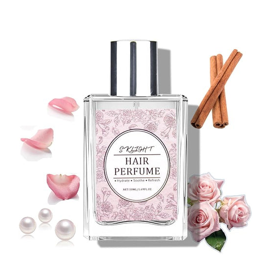 Fvquhvo Hair Perfume for Women, Long Lasting Pheromone Perfume, Hair and Body Mist, Romantic Rose Scent, Hydrates and Nourishes, 50ML