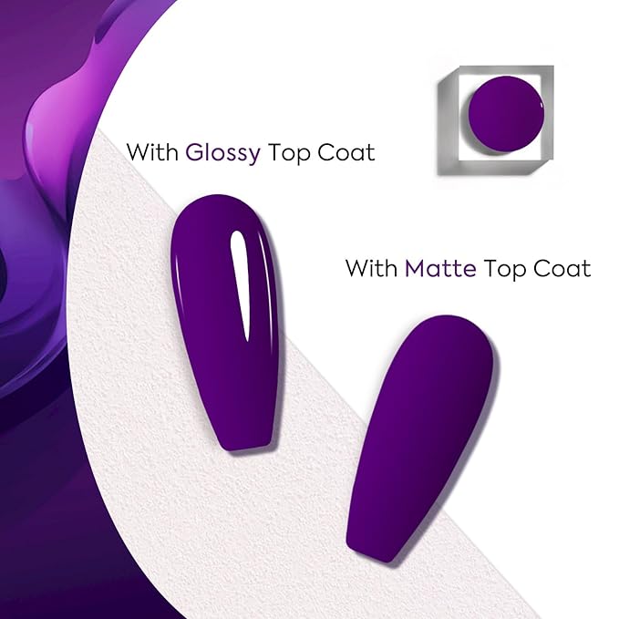 VENALISA Purple Gel Nail Polish 1 Pcs Dark Purple Color Gel Polish Soak Off UV Gel DIY at Home Manicure Salon Nail Art For Girls Women