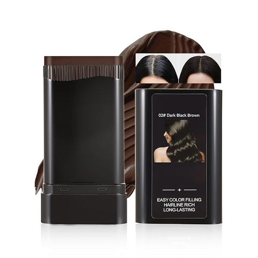 KGAJSGH Hair Touch-Up Stick, Instant Gray Hair Cover Stick, Built-In Comb for Seamless Blending, Cream Concealer, Quick Temporary Cover