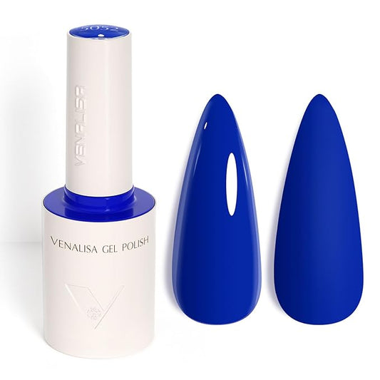 VENALISA Royal Blue Gel Nail Polish, 1 Pcs Navy Dark Blue Gel Polish Electric Bright Neon Color High Gloss Soak Off U V Nail Manicure Salon and DIY at Home Gifts for Women