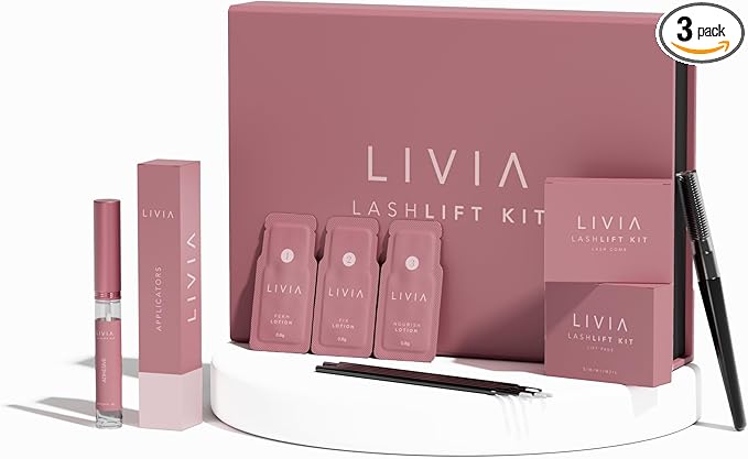 Eyelash Lift Kit – Instant, Salon-Quality Curls Without Harmful Hormones – Safe DIY Kit with 3 Applications – Long-Lasting Lift for Gorgeous Lashes in Minutes