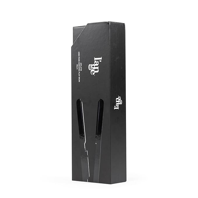 L'ANGE HAIR Aplatir Ceramic 1" Flat Iron | Adjustable Temp & Dual Voltage Hair Straightener | Tourmaline-Infused Plates for Smooth, Frizz-Free Styling | 1 Inch Styling Tool (Black)