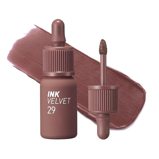 Peripera Ink the Velvet Lip Tint - High Pigment Color, Longwear, Weightless, Gluten-Free, Paraben-Free (029 COCOA NUDE)