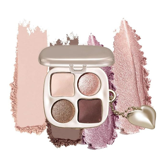 Eyeshadow Palette Multi-Finish , Matte Shimmer Metallic Eye Brightening Palette with Silky Smooth Powder, Fine Shimmer Duochrome Sparkle, Long-Lasting Blendable Shadows for Aegyo-Sal Highlight-5#