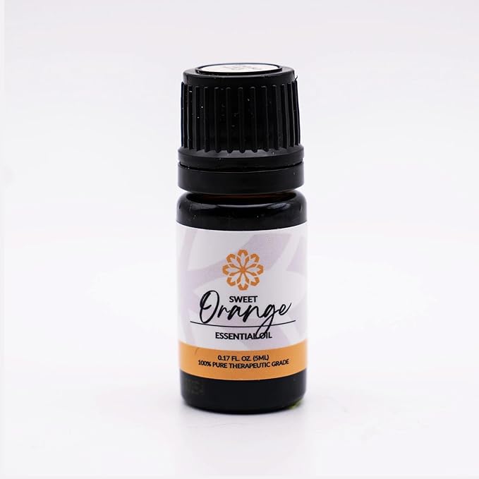 Essence Orange Essential Oil – 100% Pure & Therapeutic Grade – Perfect for Aromatherapy, Diffusers & Recharging Essence Nasal Diffuser Rings – Natural Stress & Mood Support (5mL)