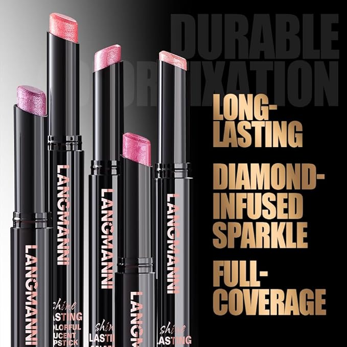 Jolilab 6Pcs Glitter Lip Kit - Velvet Matte & Nude Matte Lipstick + Glitter Lip Gloss/Glitter Lipstick High Pigmented Long-Lasting Waterproof Beauty Cosmetics Gift for Women(SET D)