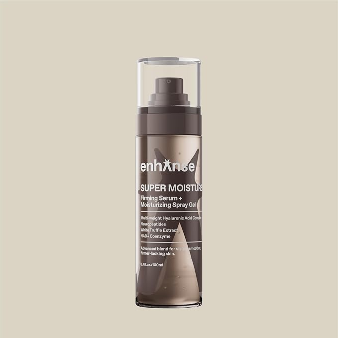 Enhanse Super Moisture, 2 in 1 Day to Night Serum & Moisturizer Spray, Hydration & Repair Formula with Hyaluronic Acid, Exosomes & NAD+, Collagen Support, Skin Care for Men, All Skin Types, 100 mL